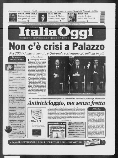 Italia oggi : quotidiano di economia finanza e politica